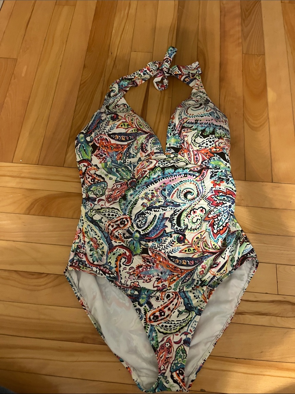 Ralph Lauren Paisley Halter One-Piece Swimsuit - Multicolor